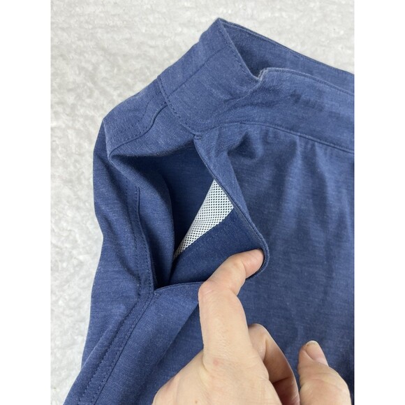 Fahrety Shorts Mens 34 Blue All Day Chino 9" Flat Front Drawstring Quick Dry - Picture 6 of 14